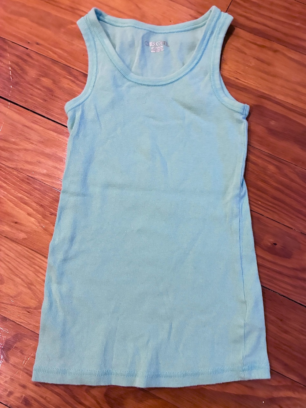Cherokee Girls Ribbed Tank Top Light Blue Size 7/8